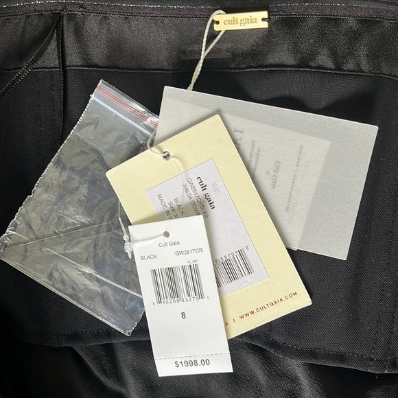 Cult Gaia Size 8 Black Strapless Embellished Anisa Dress - Picture 2 of 4